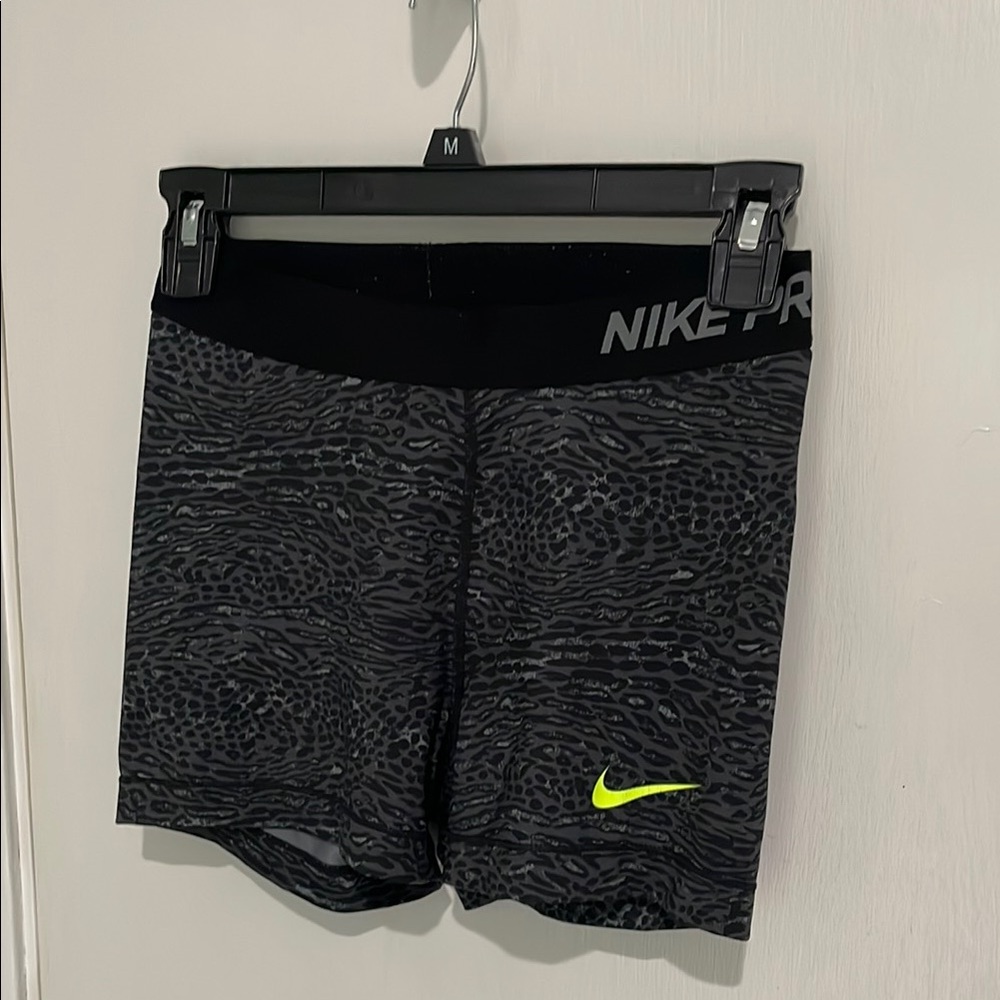 Nike PRO black animal print shorts
